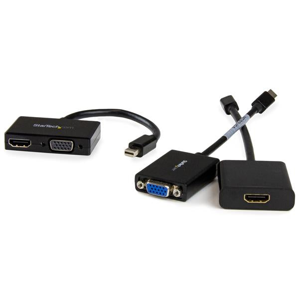 Travel A/V adapter: mDP to VGA/HDMI