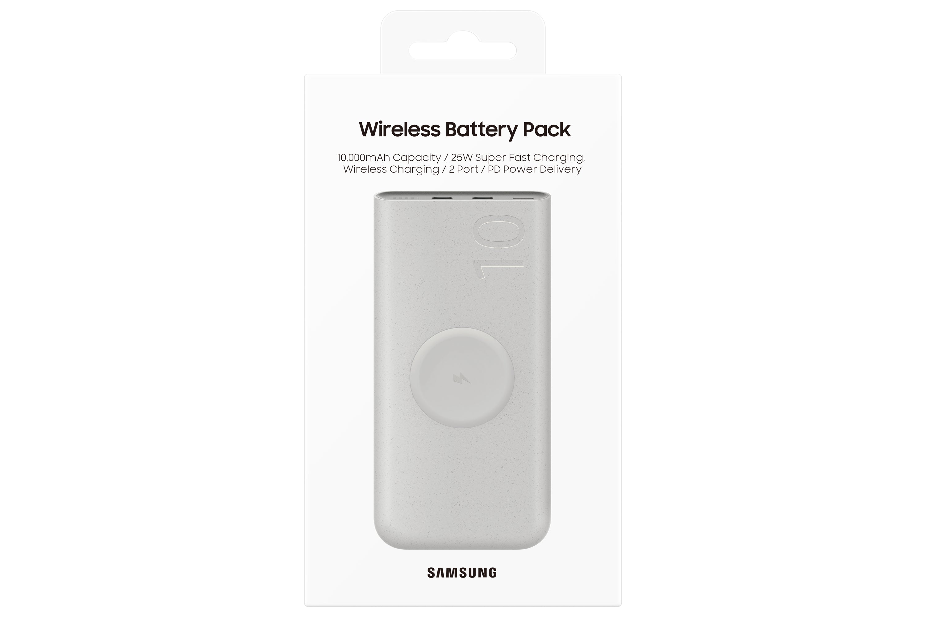 SAMSUNG Wireless External Battery 25W 10000mAh recycled materials Beige