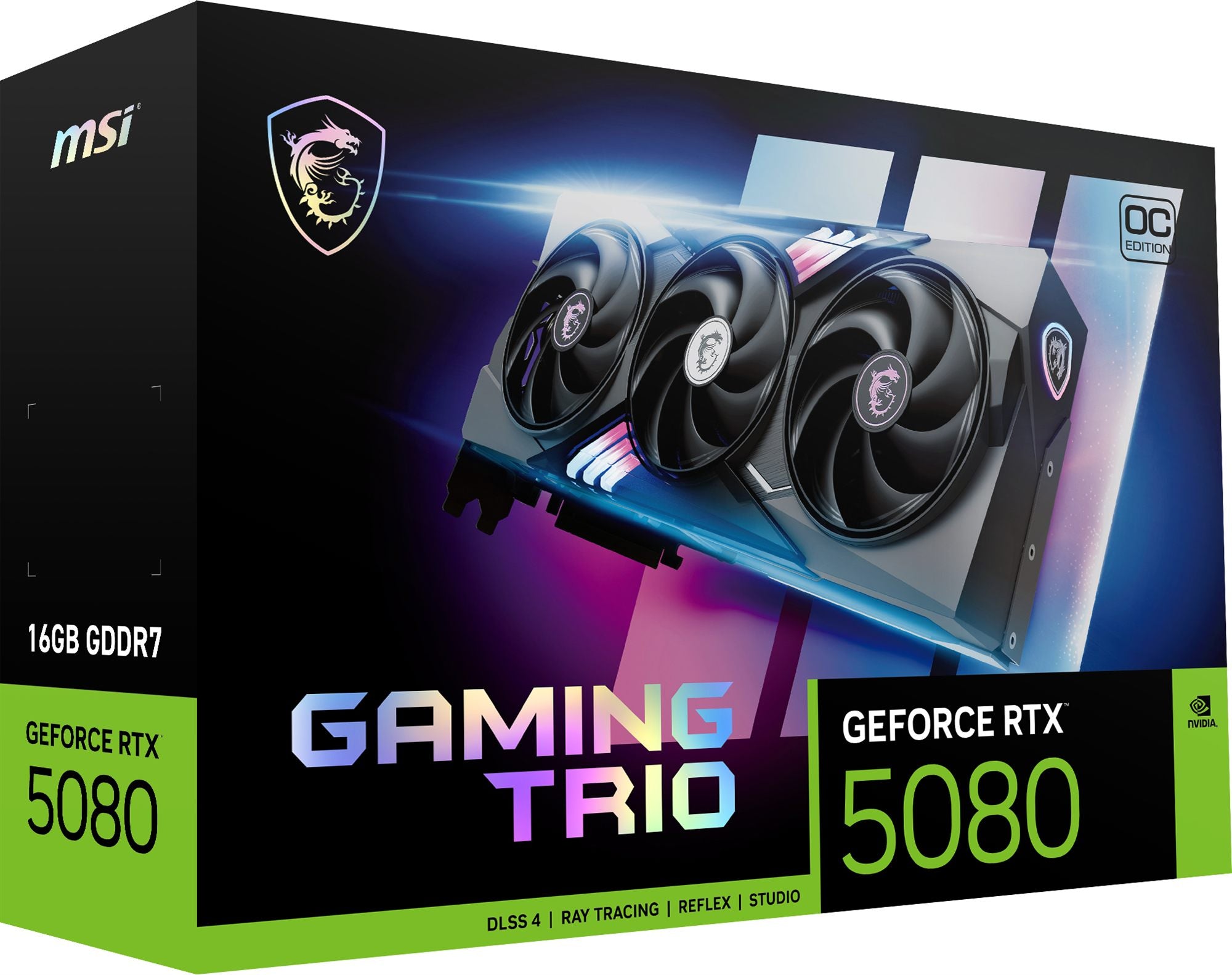 MSI GeForce RTX 5080 Gaming Trio OC 16GB GDDR7 DLSS4