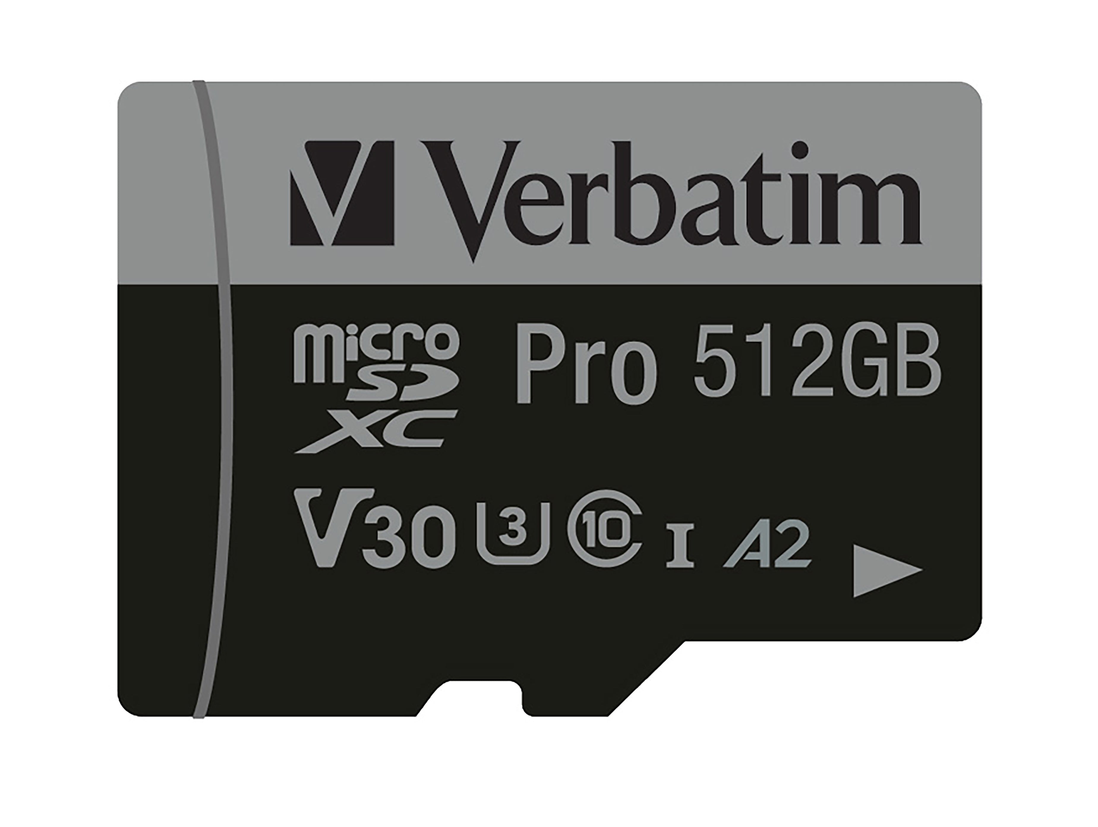 MICRO SDXC CARD PRO U3 C10 A2 512GB INCL