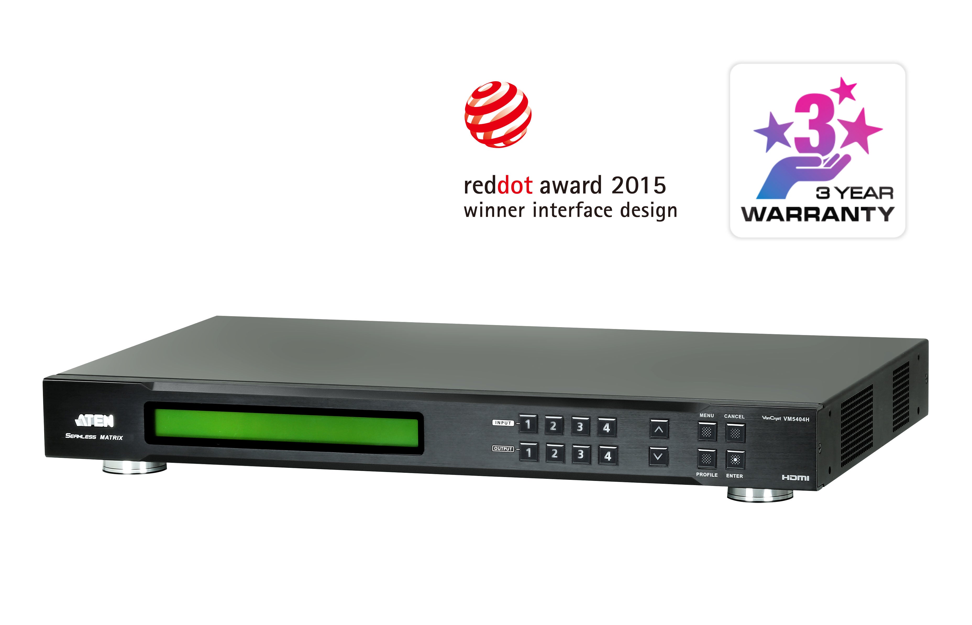 Aten VM5404H matrice-scaler et mur d images HDMI 4 x 4