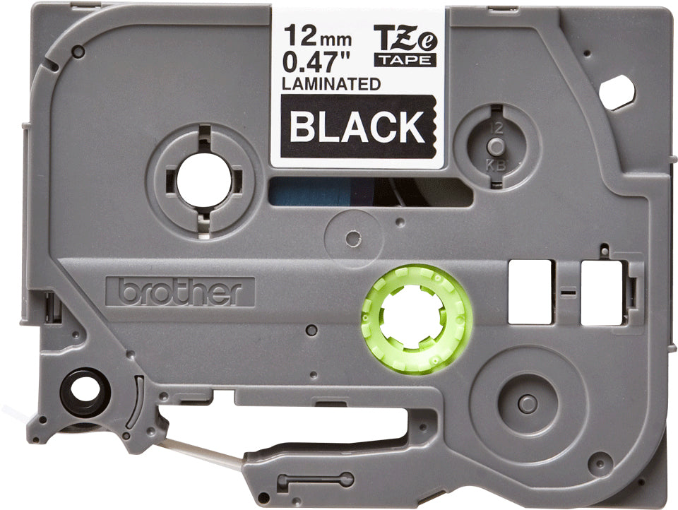 Tape/12mm white on black f P-Touch