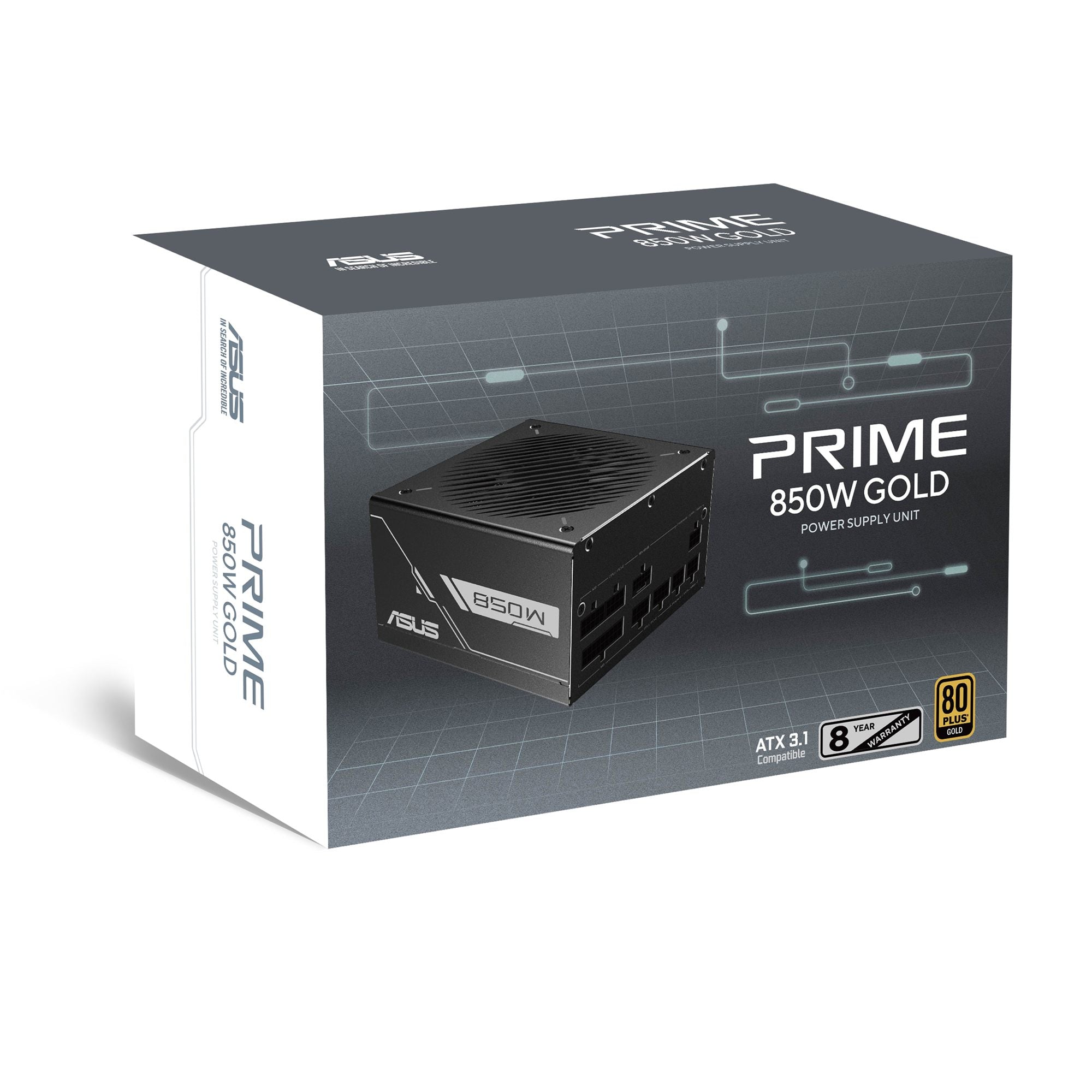 ASUS Prime 850W Gold Black PSU