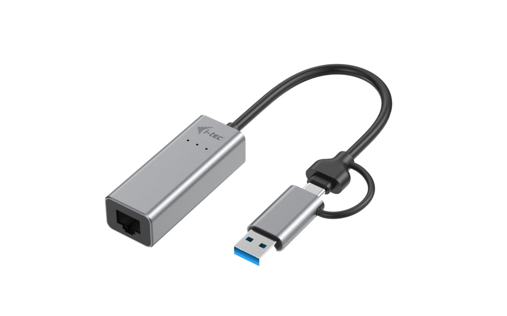 I-TEC USB-C Metal 2.5Gbps Ethernet Adapter 1x USB-C to RJ-45 LED compatible with Thunderbolt 3