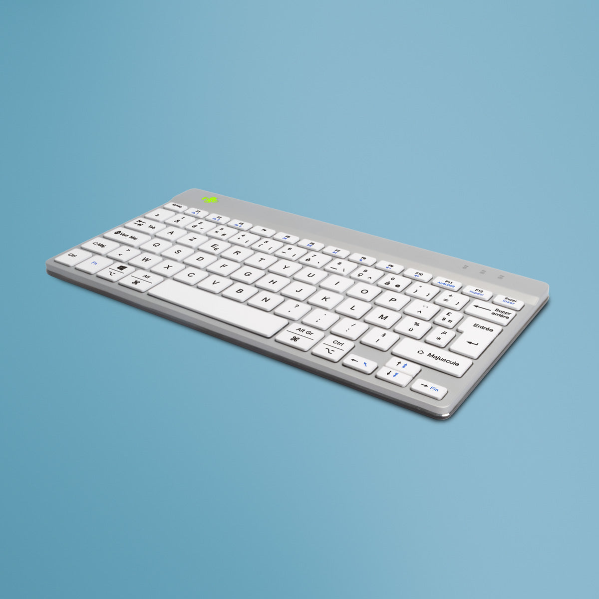 R-GO TOOLS Clavier Ergo Compact Break, Bluetooth blanc/arg