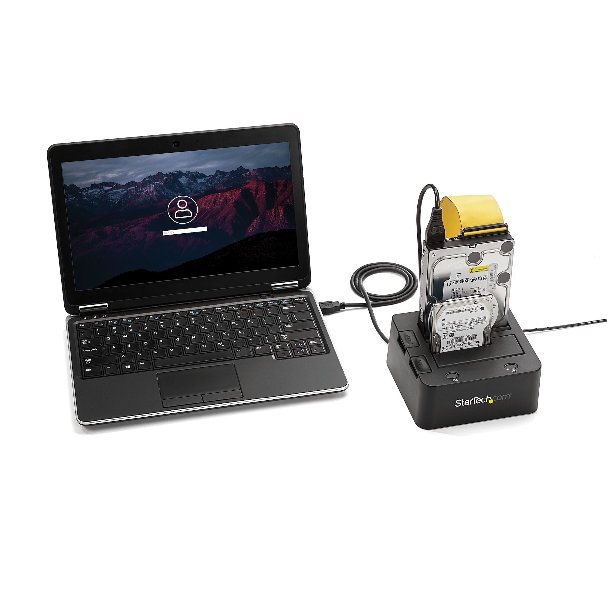 Universal dock station for hard drives