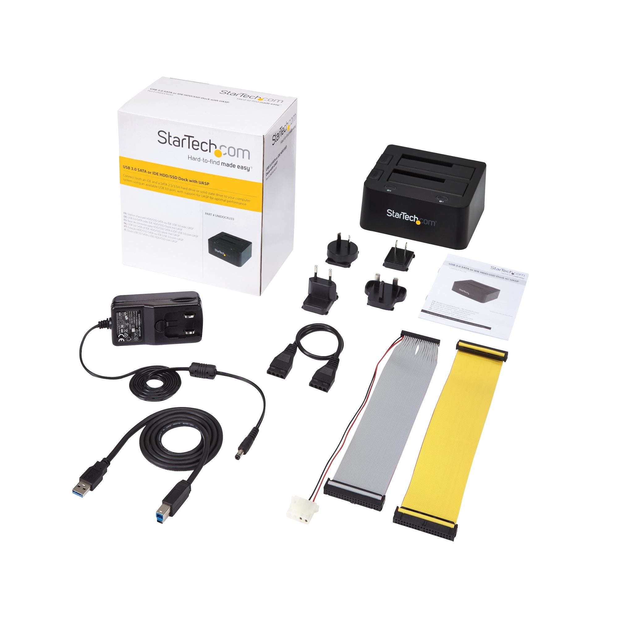 Universal dock station for hard drives