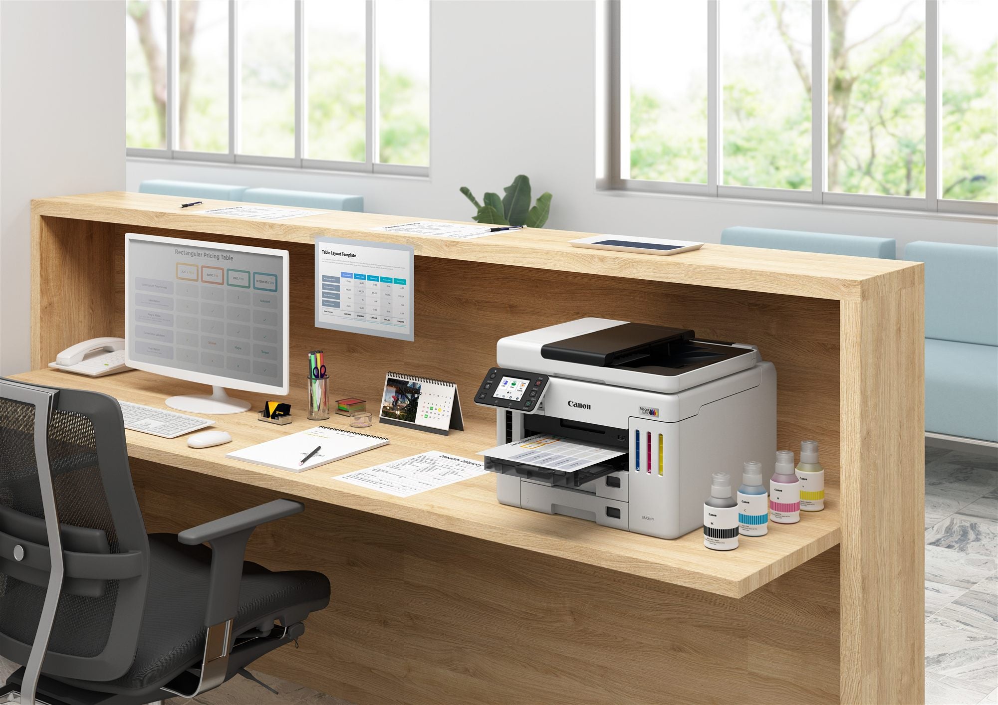 CANON MAXIFY GX7150 MegaTank MFP colour inkjet CISS Legal 216x356mm A4 24ipm Print 600sheets USB Wi-Fi LAN