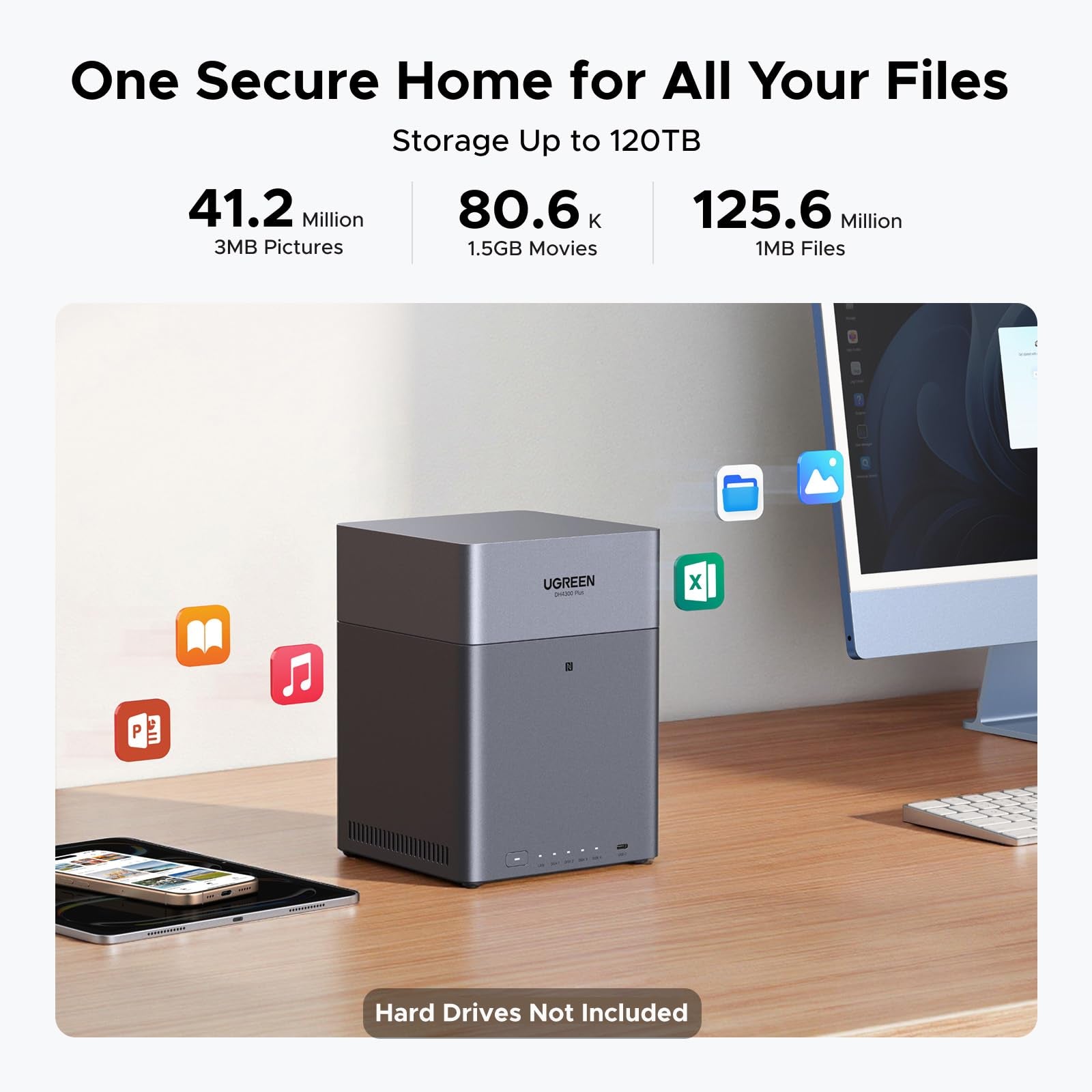 UGREEN DH4300 Plus 4-Bay NAS ARM A76+A55 Bundle Diskless EU