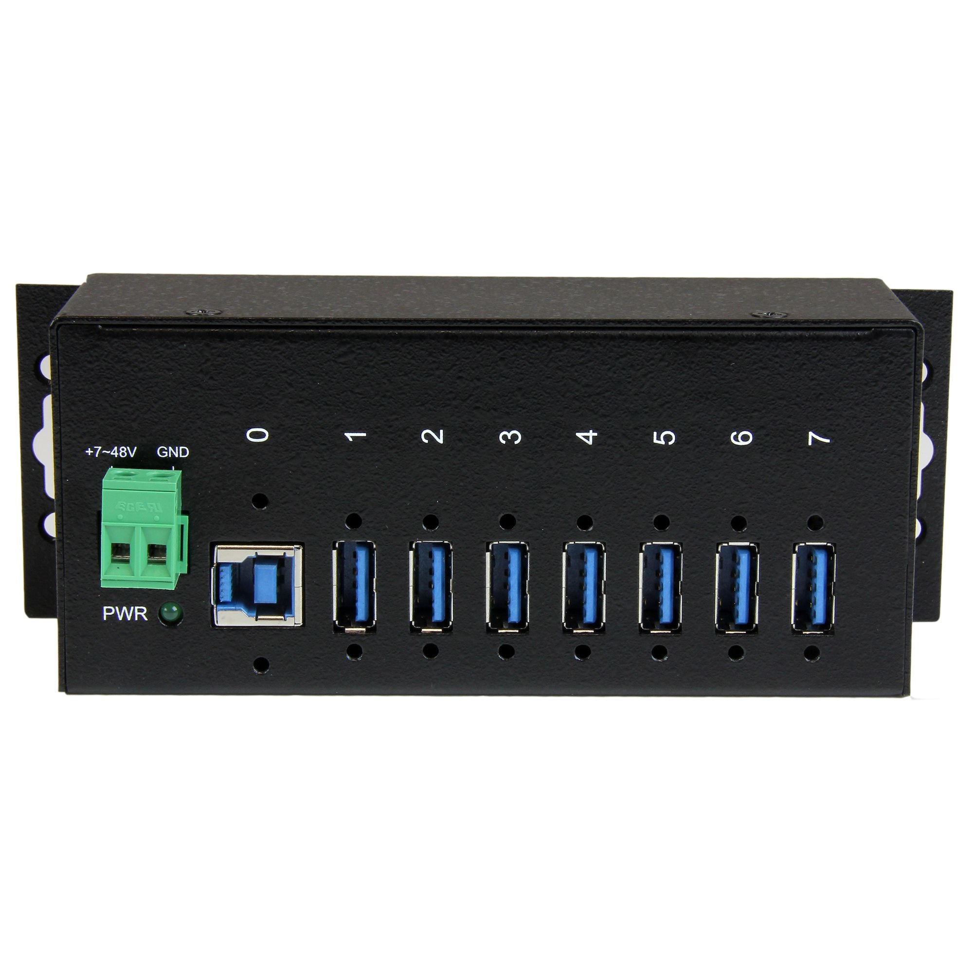 7 Port Industrial USB 3.0 Hub - Metal