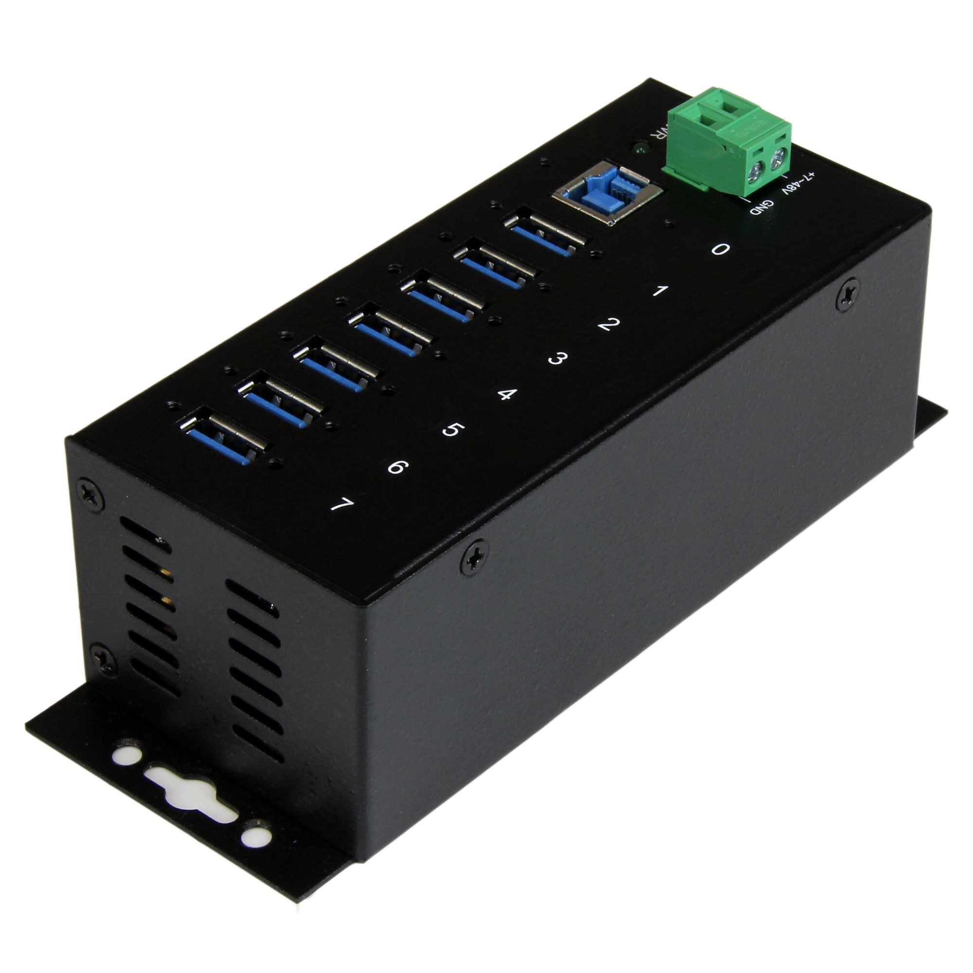 7 Port Industrial USB 3.0 Hub - Metal