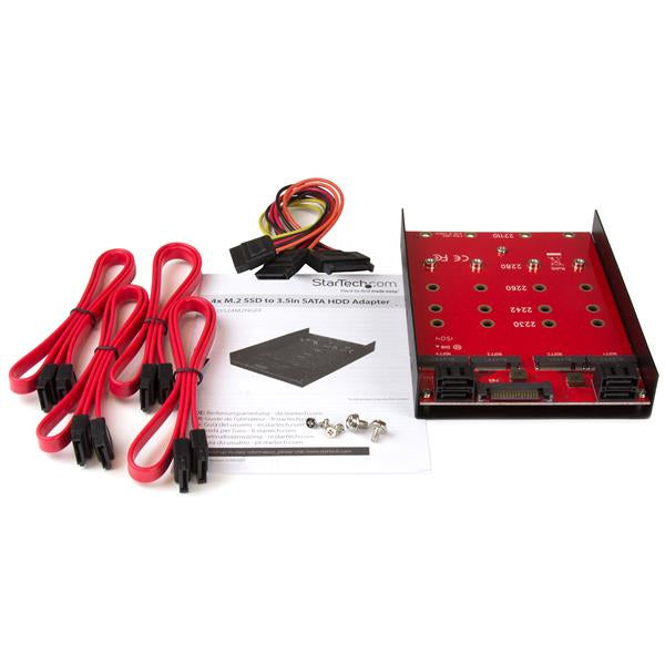 4x M.2 to SATA 3.5in mounting adapter