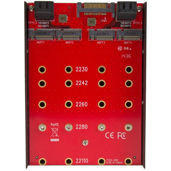 4x M.2 to SATA 3.5in mounting adapter