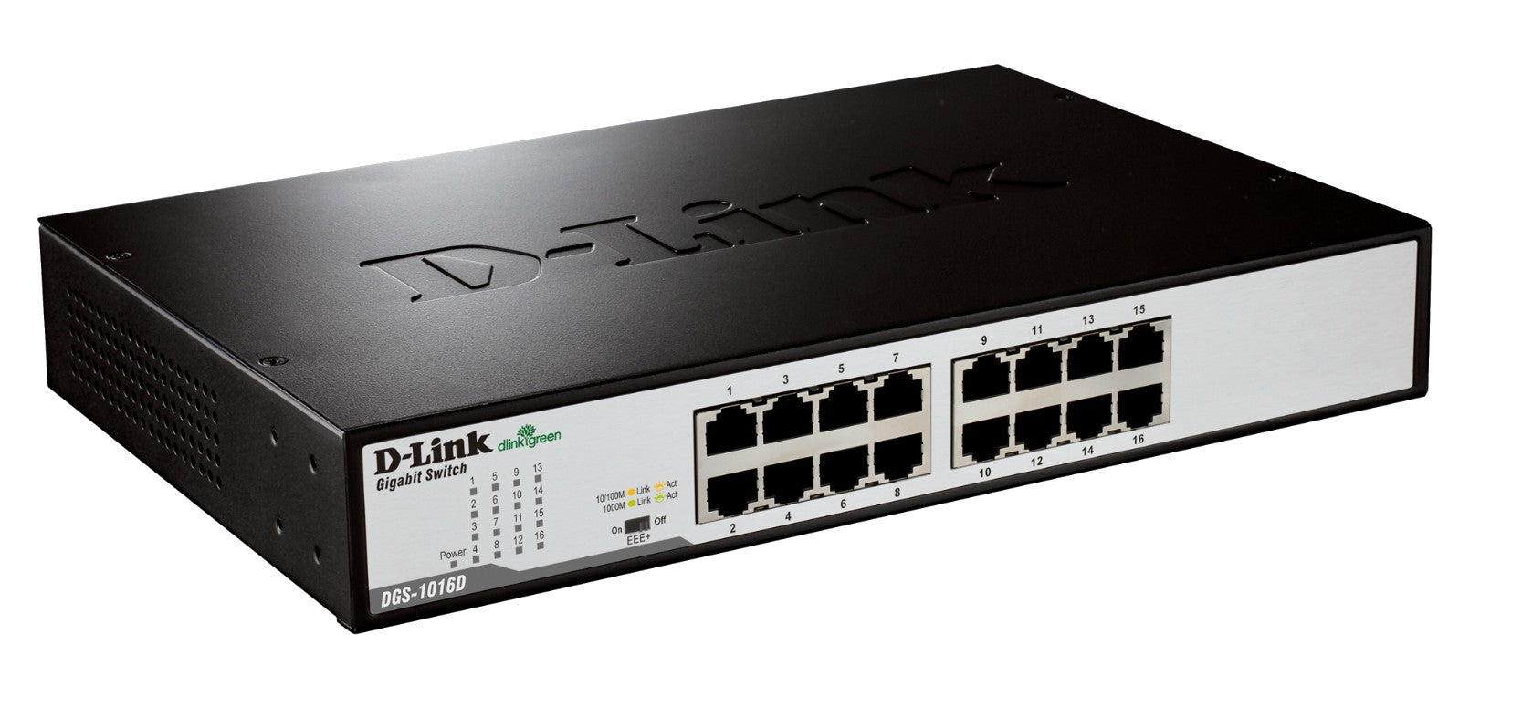 D-LINK SWITCH 16 PORTS 10/100/1000 MBPS RACKABLE - NON MANAGEABLE