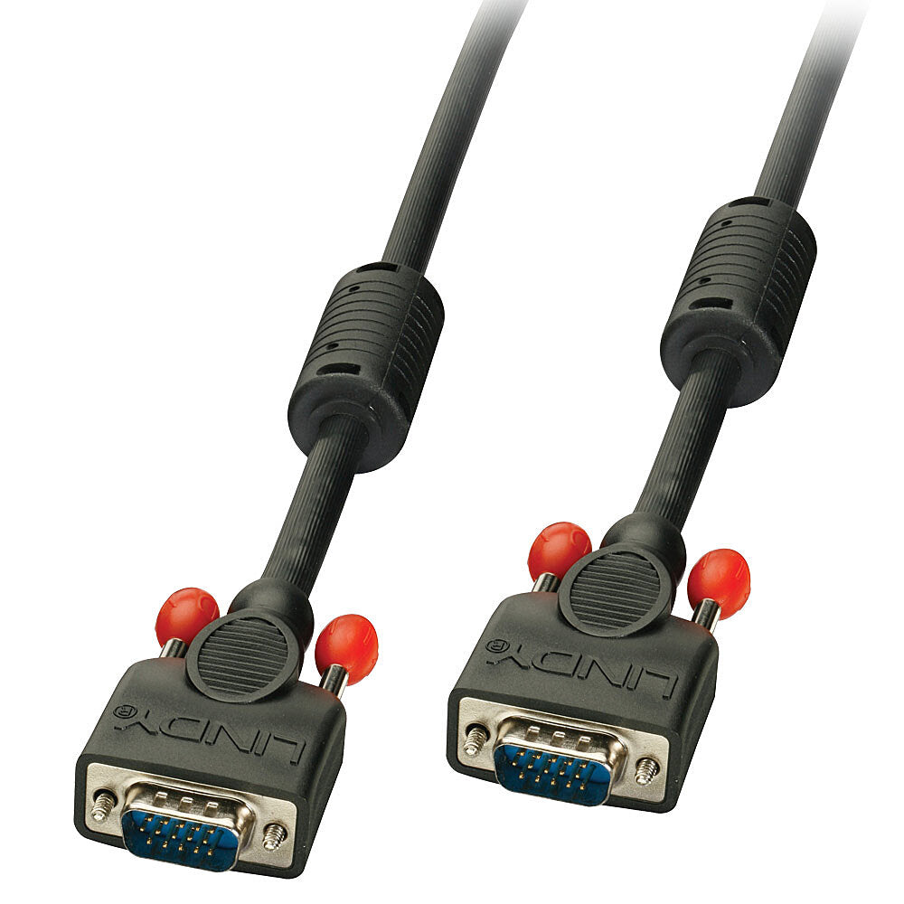LINDY VGA Cable M/M black 15m. 15 Way Male to 15 Way Male