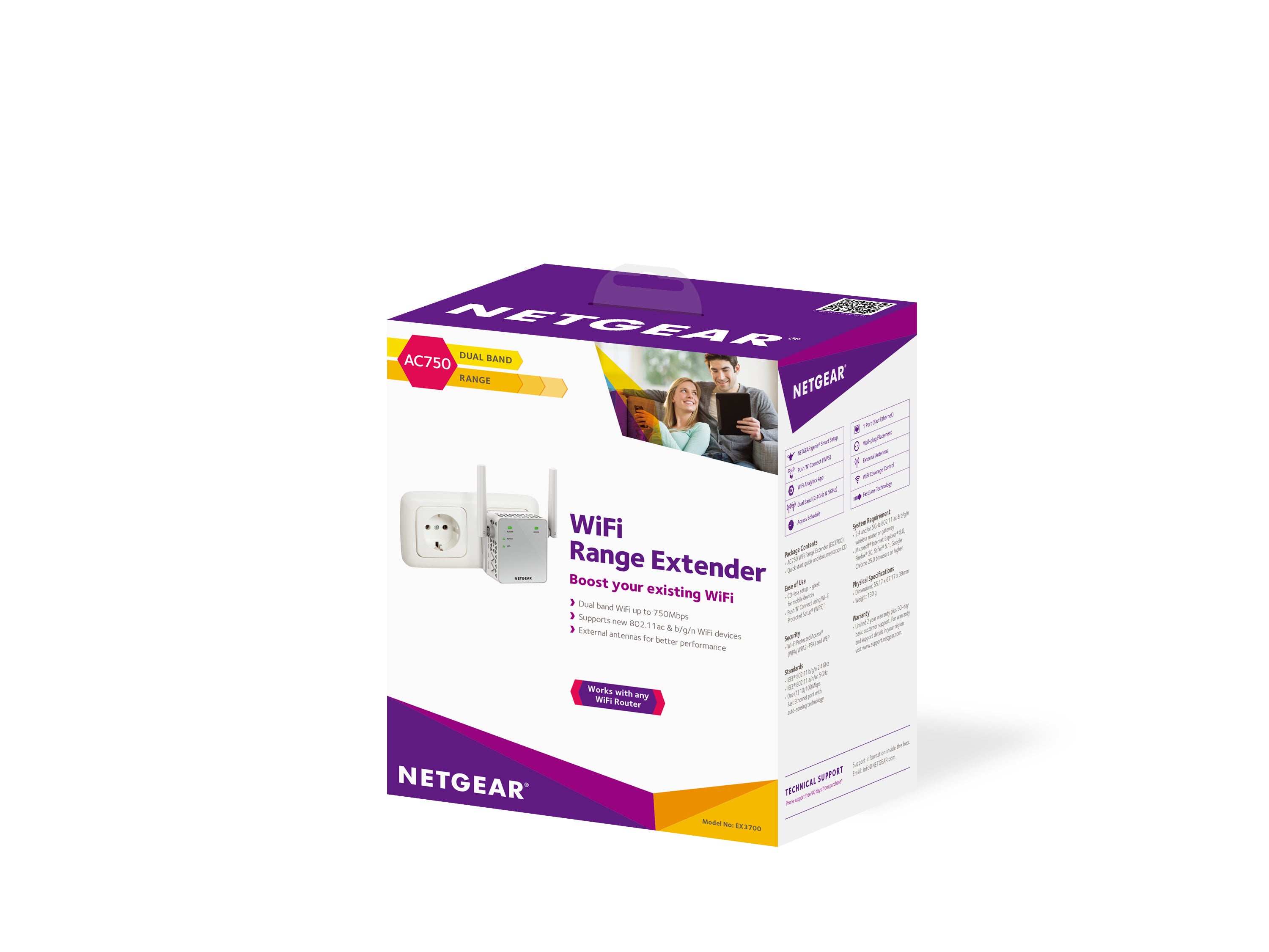 Netgear EX3700 repeteur wifi AC750 dual-band