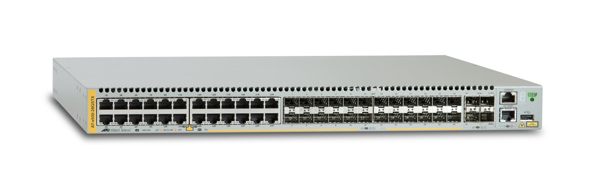ALLIED AT-x930-28GSTX Switch Niv,3 24 x 10/100/1000Mbps & 24 x SFP+ 1G/10G