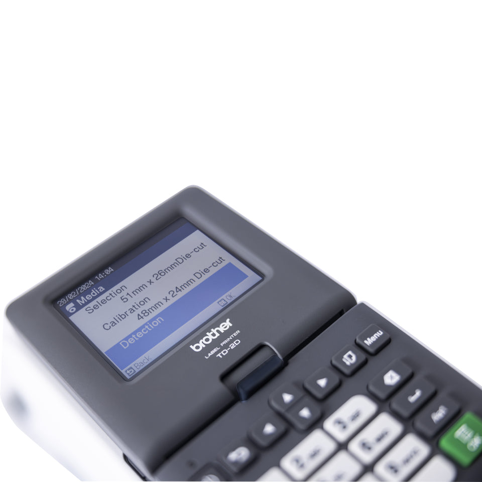 BROTHER 2p label printer USB connection 203dpi Ethernet Possible battery LCD screen Bluetooth Wi-Fi touch screen
