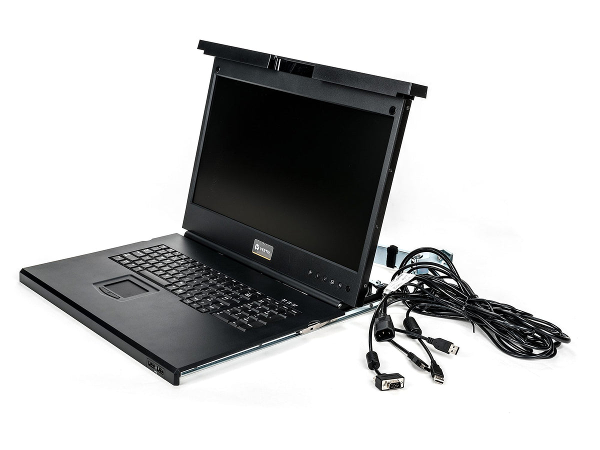 "Vertiv Avocent LRA185KMM-205 support d'ordinateurs 48,3 cm (19"") 1366 x 768 pixels Plastique, Acier Noir"