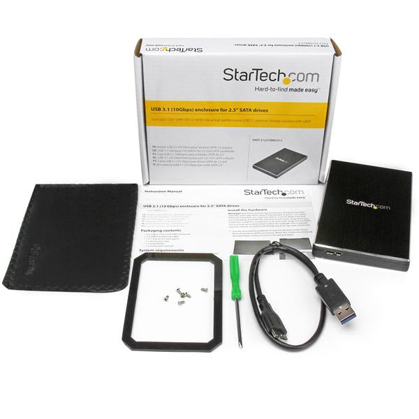 USB 3.1 Enclosure for 2.5" SATA Drives