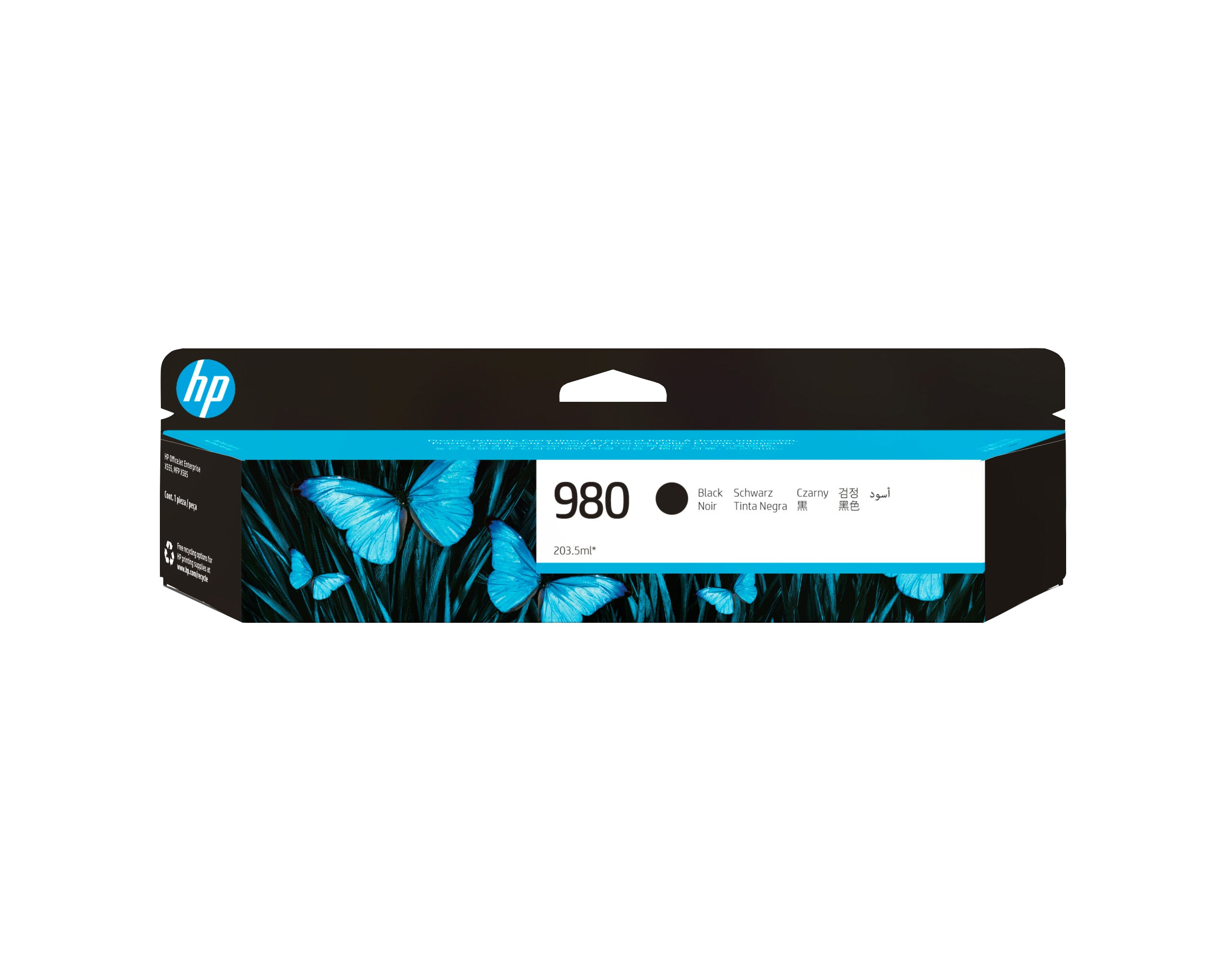 HP 980A original Ink cartridge D8J10A black standard capacity 203.5ml 10.000 pages 1-pack Office jet Enterprise