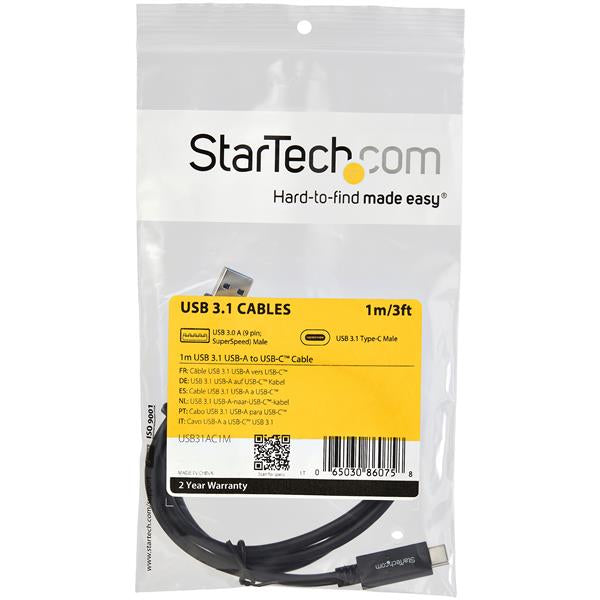 3ft USB C to A Cable - USB 3.1 10Gbps
