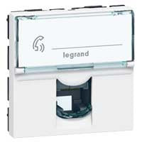LEGRAND Plastron Mosaic 45x45 1 port RJ11