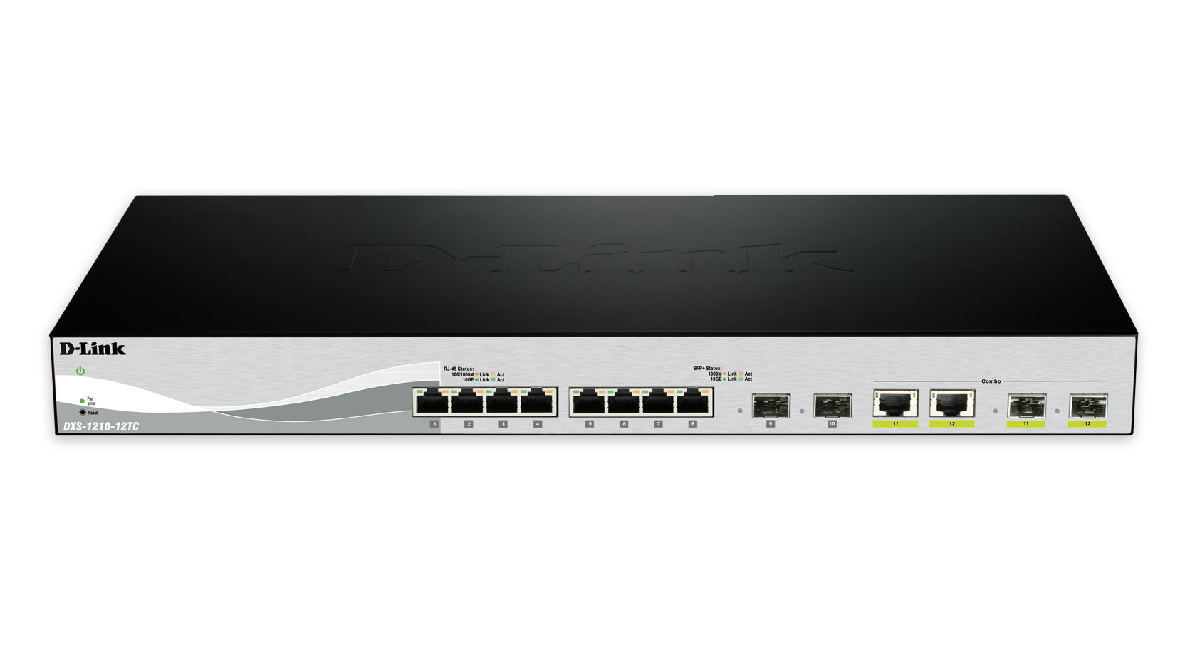 D-LINK Smart+ L2+ 10port 10GbE SFP+ & 2port Multigigabit Copper/SFP+ 100M/1G/2.5G/5G/10G