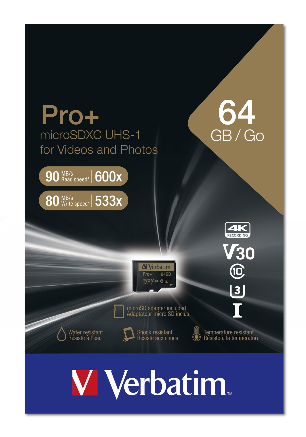 M.SDHC PRO+UHS-I 64GB Class 10+ADAP.