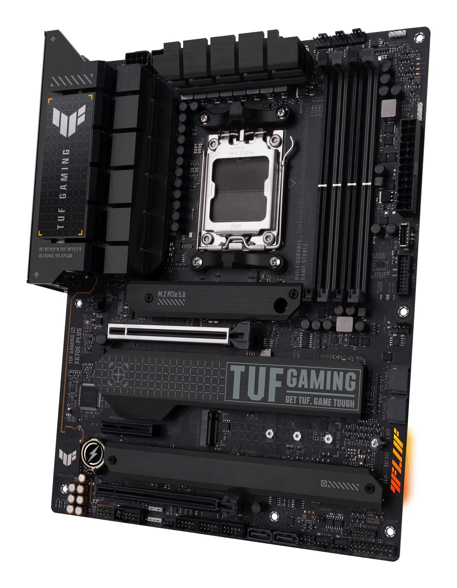 ASUS TUF GAMING X670E-PLUS AM5 Socket 4DDR5 PCIe 5.0 x16 HDMI 2.1 DP 1.4 4xSATA 6Gb/s ATX