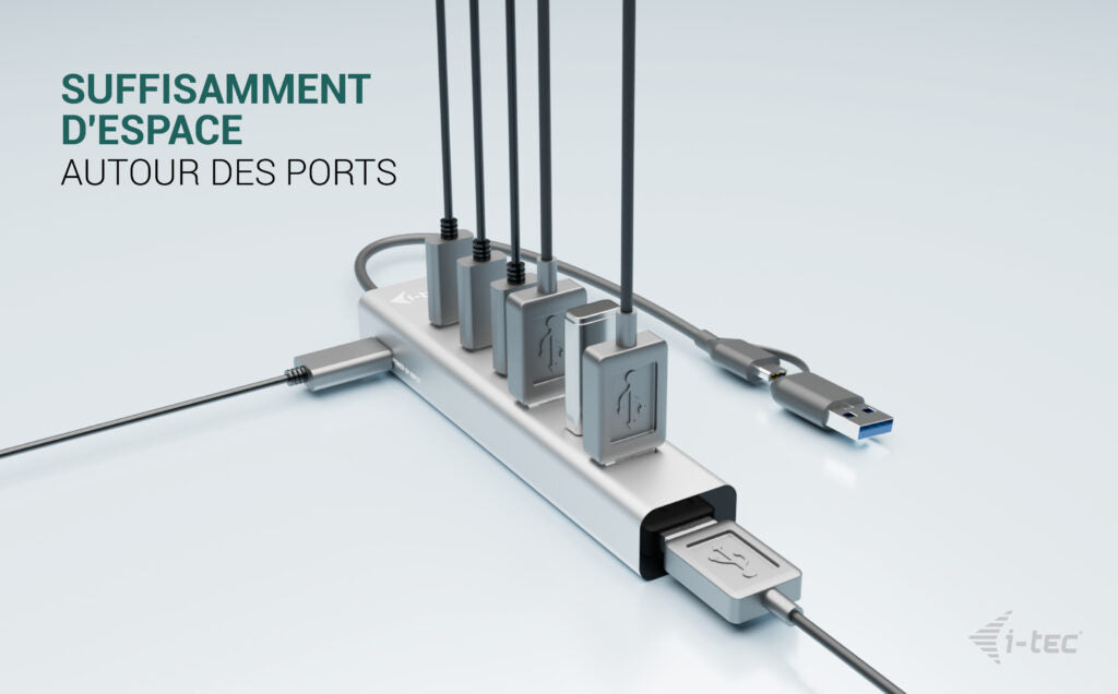 I-TEC USB-C/USB-A Charging Metal HUB 7 Port 3x USB-C 3.2 Gen. 1 4x USB-A 3.2 Gen. 1