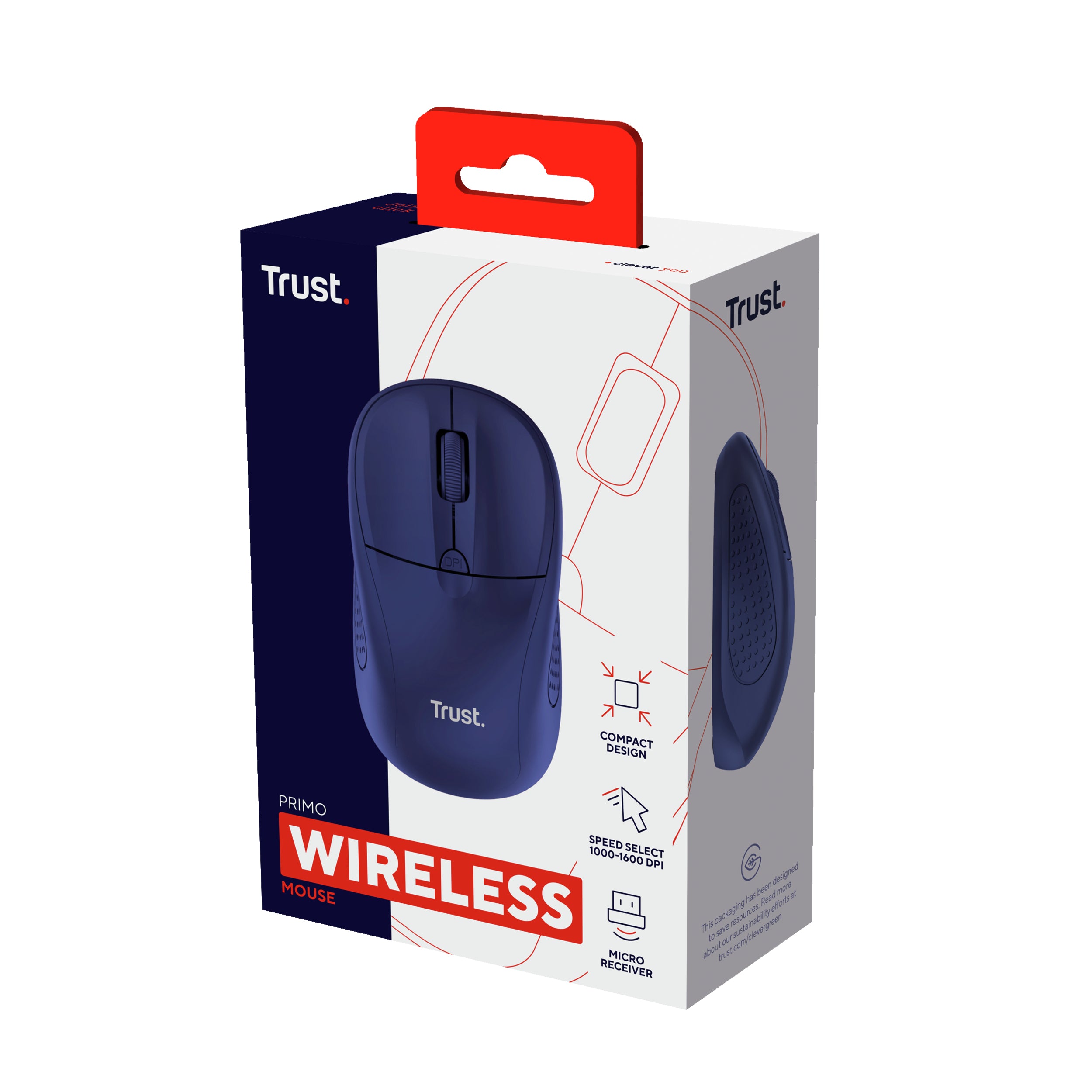 TRUST Souris sans fil compacte PRIMO - Bleue mat