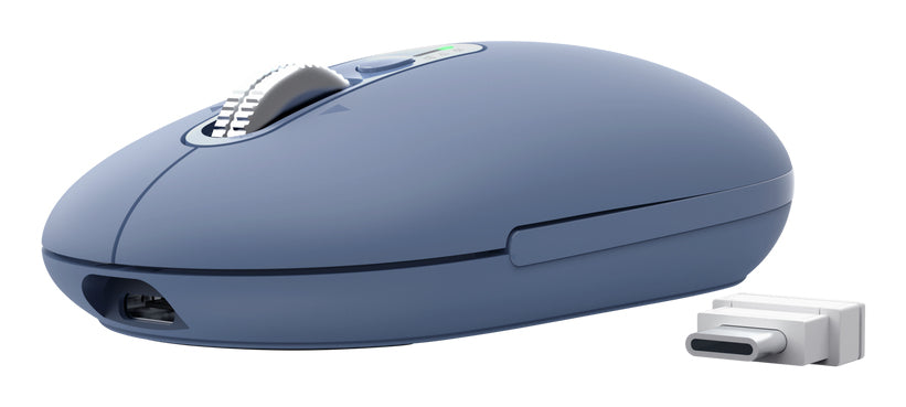TRUST Souris sans fil SERON hyperscroll multi-connexion rechargeable bleu