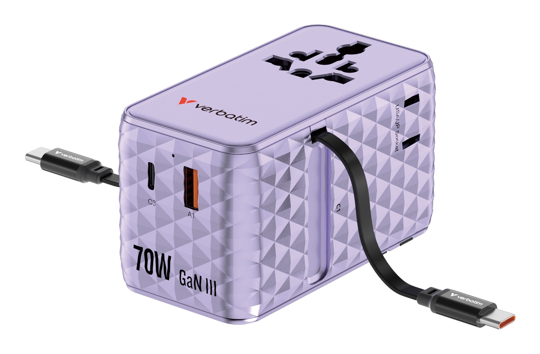 Charge 'n' Travel 70W 2C retractable U