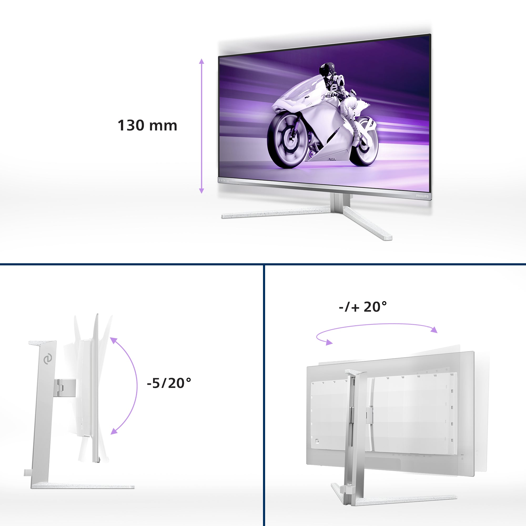 PHILIPS 27M2N8500/00 26.5p QHD OLED 360Hz 1000cd/m2 0.03ms HDMI2.1x2 DP USB Type C Speakers Height Adj.