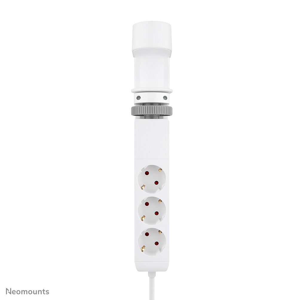 NEOMOUNTS VOLT Desk Clamp socket with Quick-charge USB Ports clamp 0-50mm 3x type-F 230V 1x USB-A 18W 2x USB-C 20W