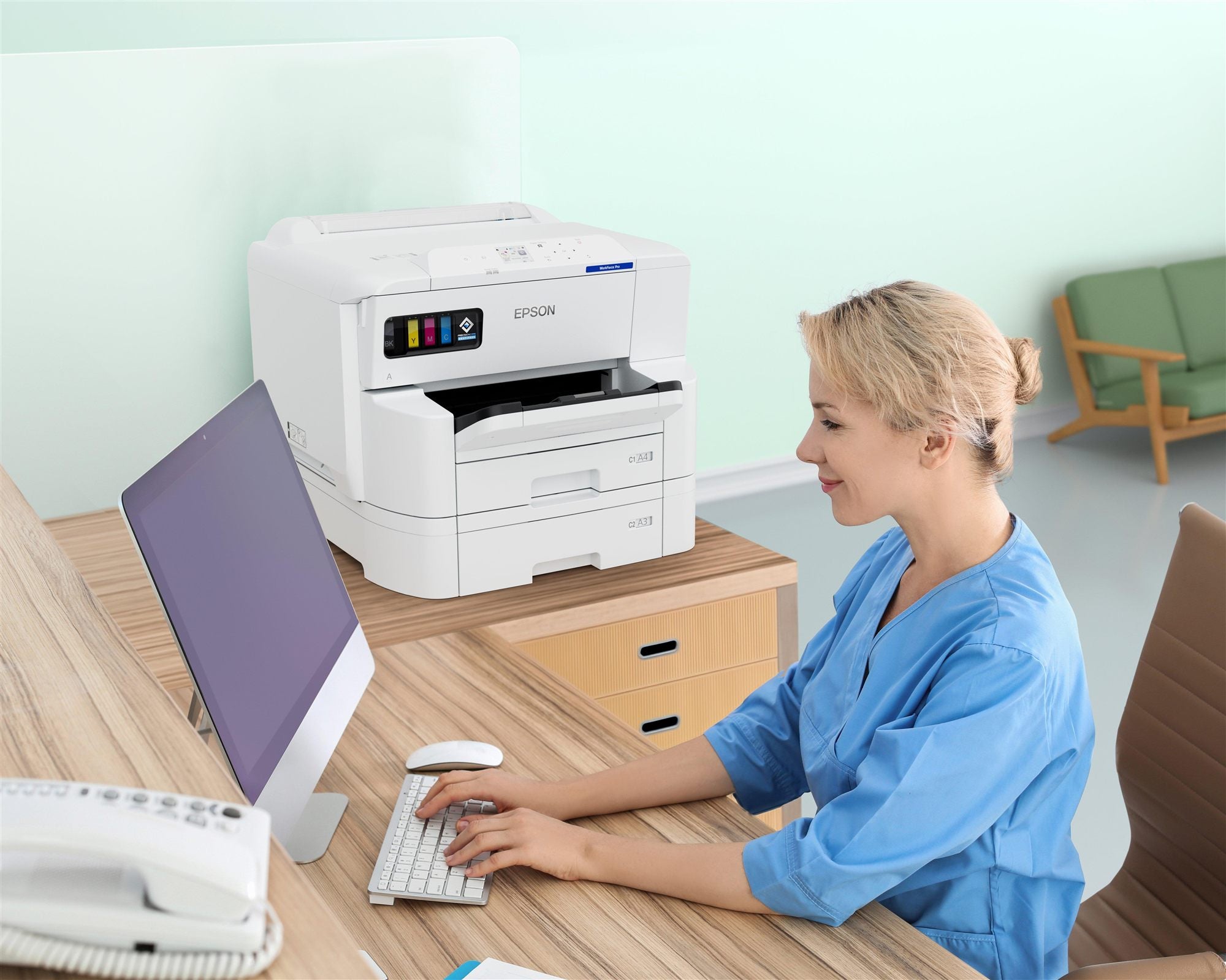 EPSON WorkForce Pro EP-C7000DW Printer colour Duplex inkjet A3 4800x1200dpi 25ppm mono 24ppm colour 335sheets USB LAN Wi-Fi