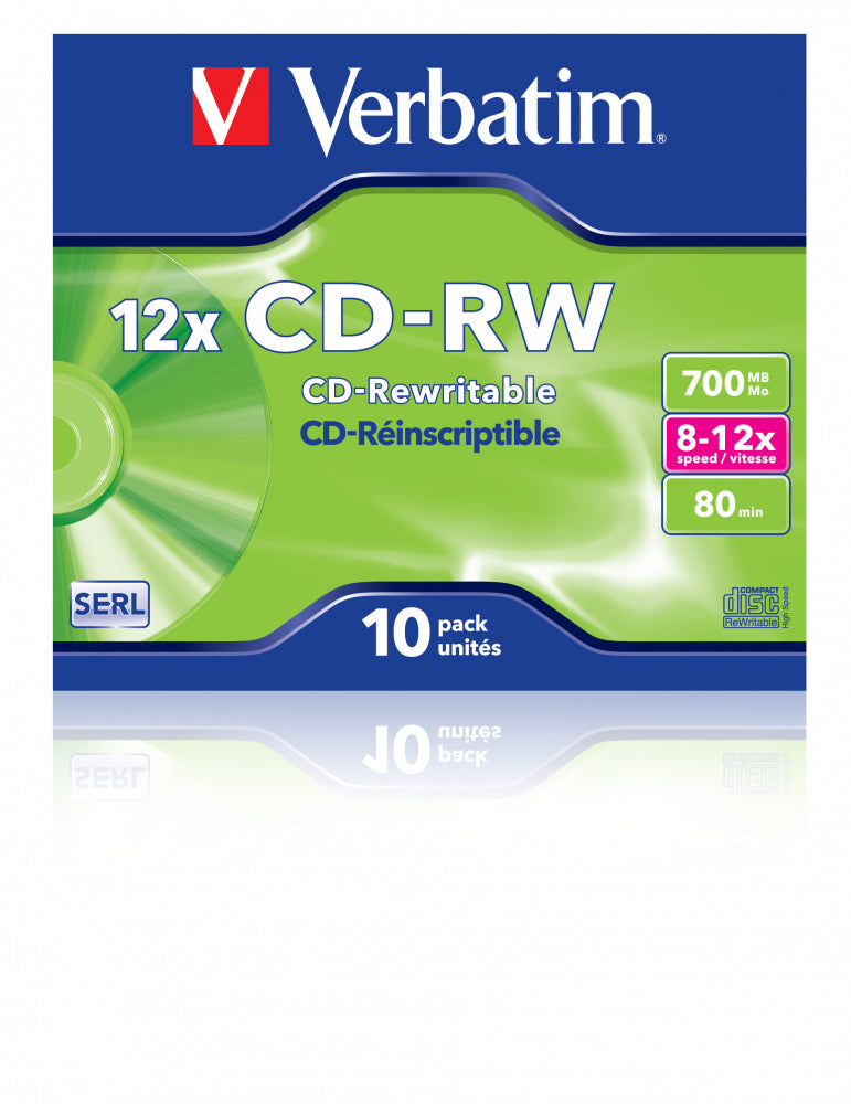 CD-RW/700MB 80Min 12x HiSpeed JC 10pk