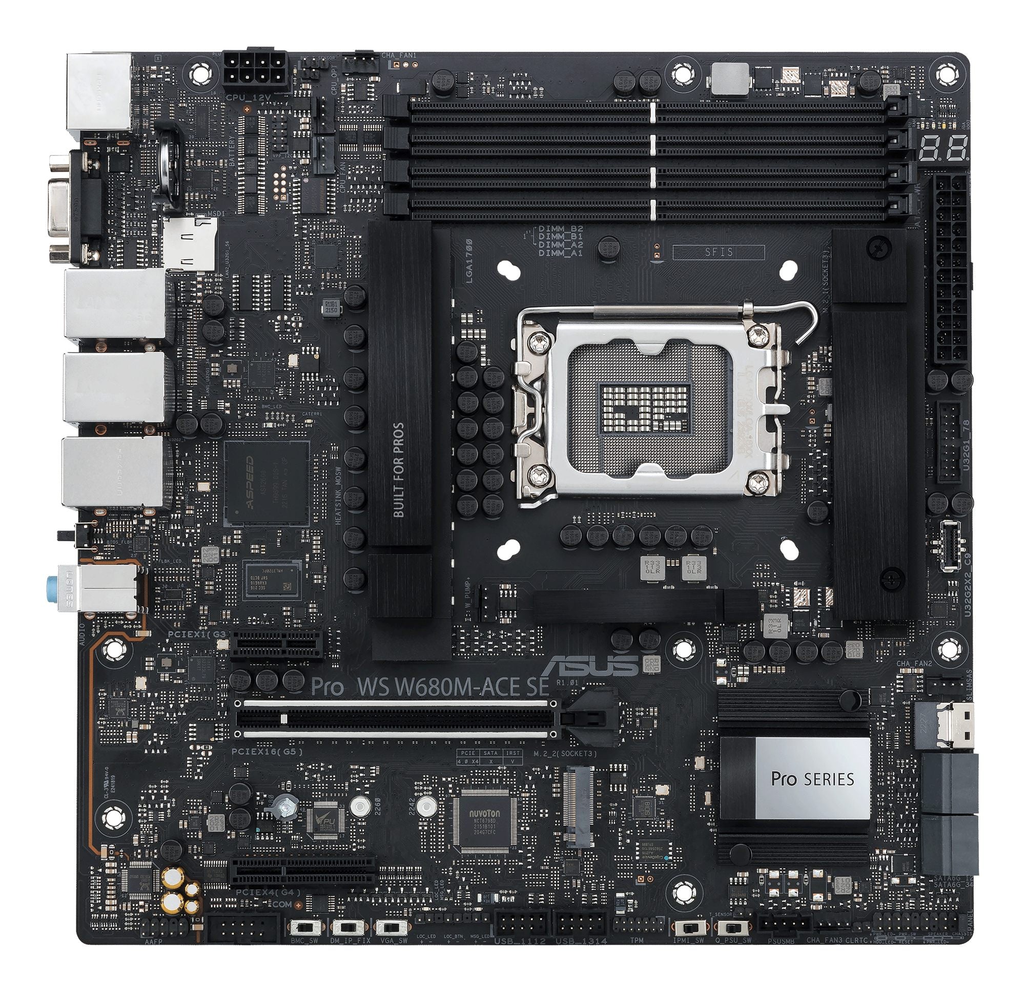 ASUS PRO WS W680M-ACE SE LGA1700 microATX 4DDR5 1xHDMI 1xDP 1xD-Sub 8xSATA 2xM.2