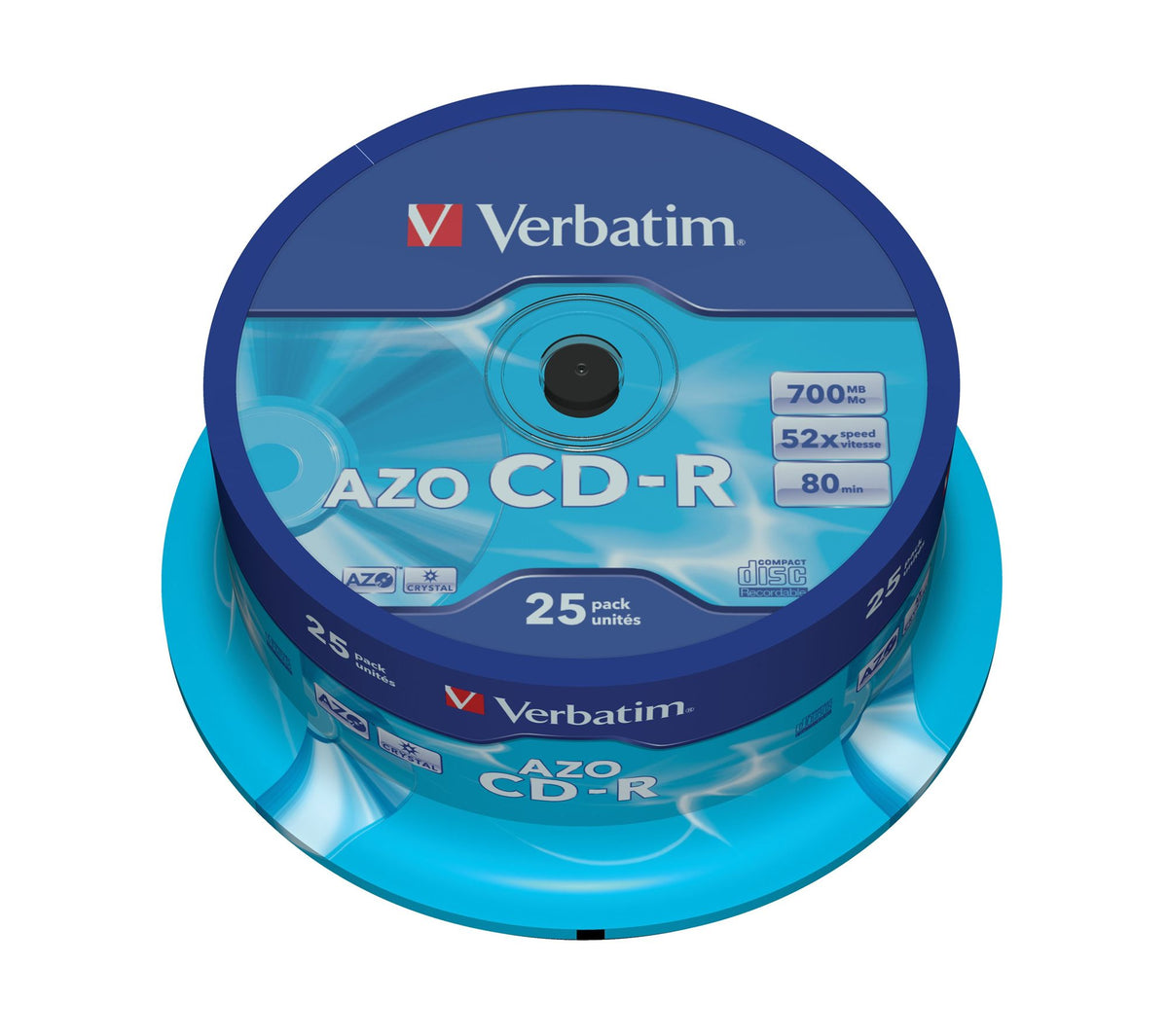 CD-R/700MB 80Min 52x SupAZO Spdl 25pk