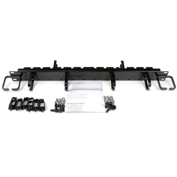 1U 19" Horizontal Cable Management Panel