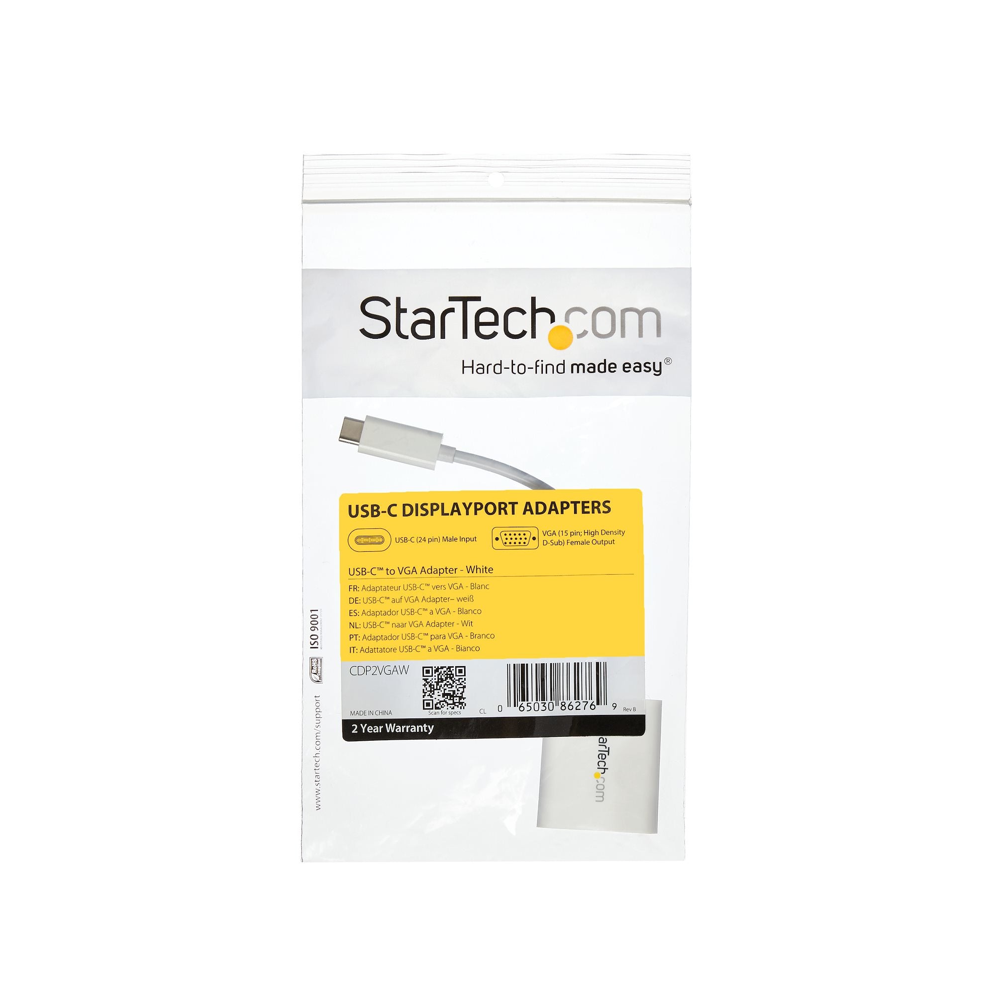 USB-C to VGA Adapter - White