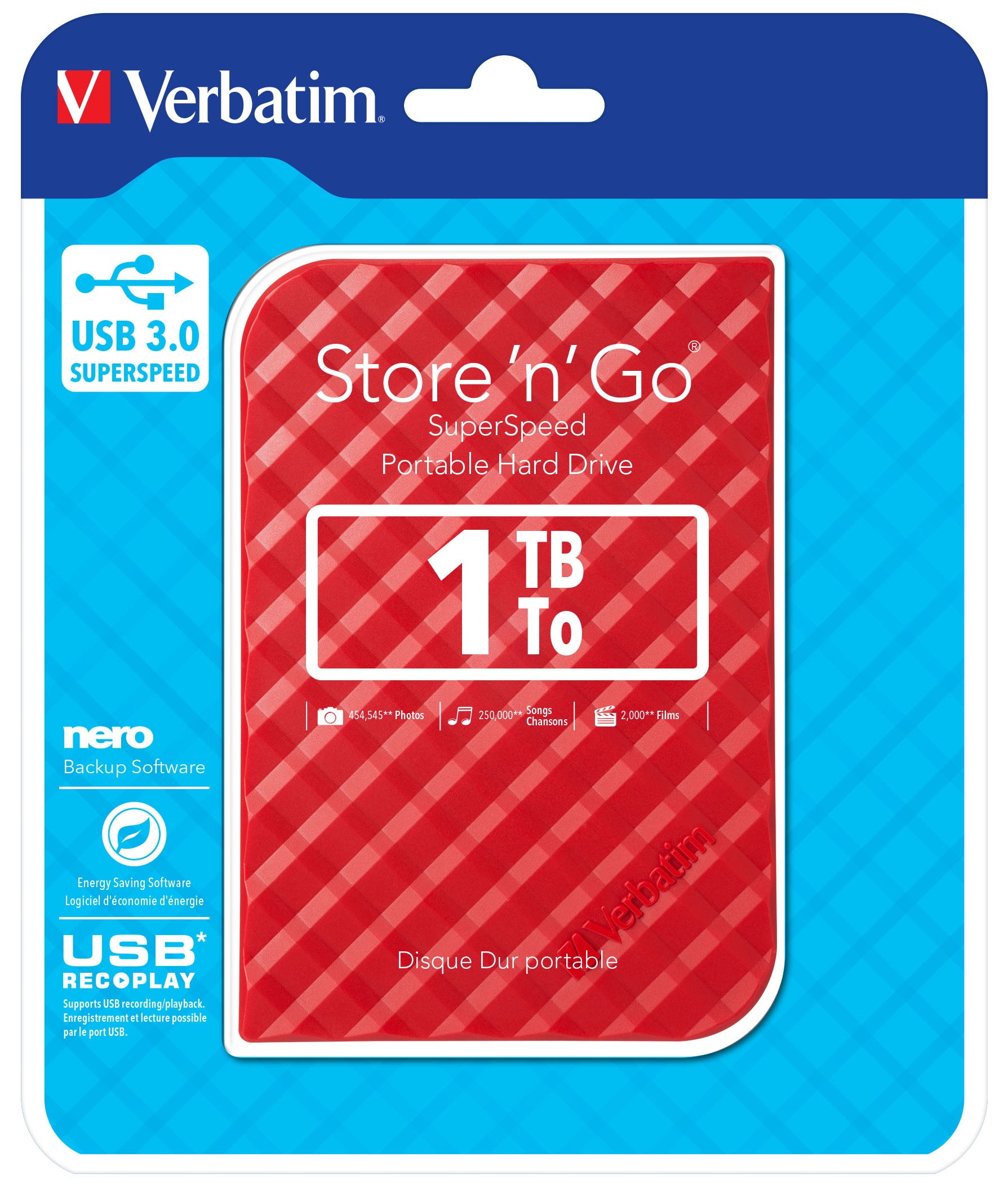 VERBATIM Store n Go 2.5" 6.35cm GEN2 1TB