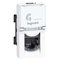 LEGRAND Plastron Mosaic 22,5x45 1 port RJ45 CAT 5e STP