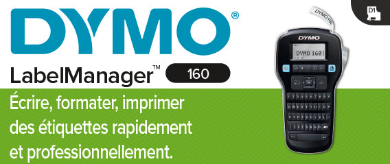DYMO Kit LabelManager 160, étiqueteuse + 3 rubans