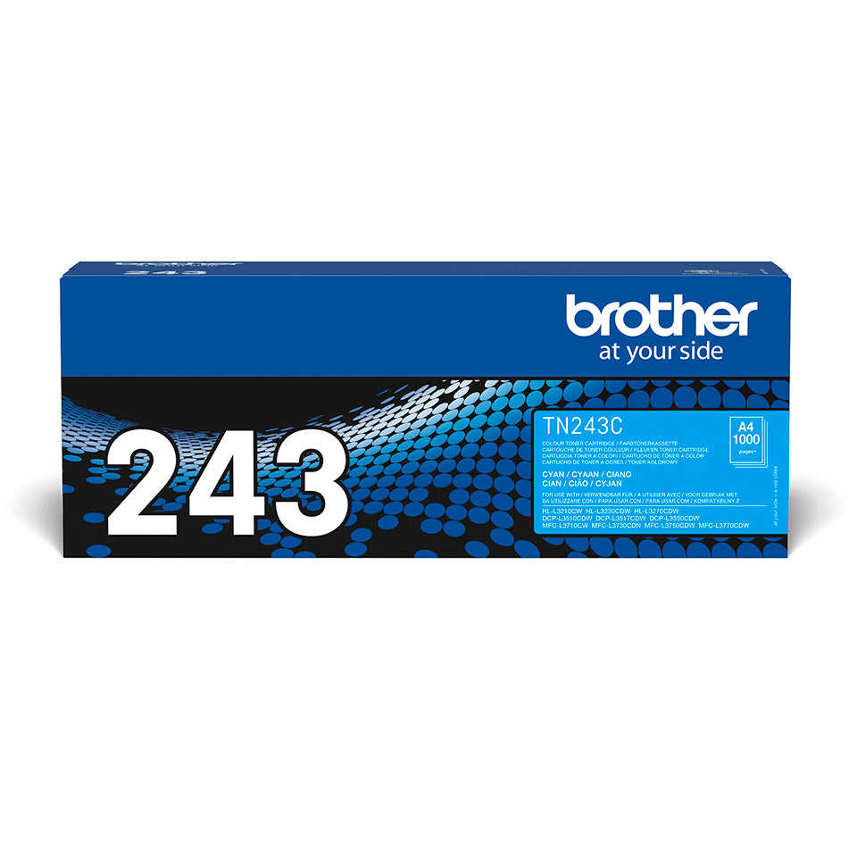 BROTHER TN243C Toner cyan standard de 1000 pages pour Hl-L32xx DCP-L35xx MFC-L37xx