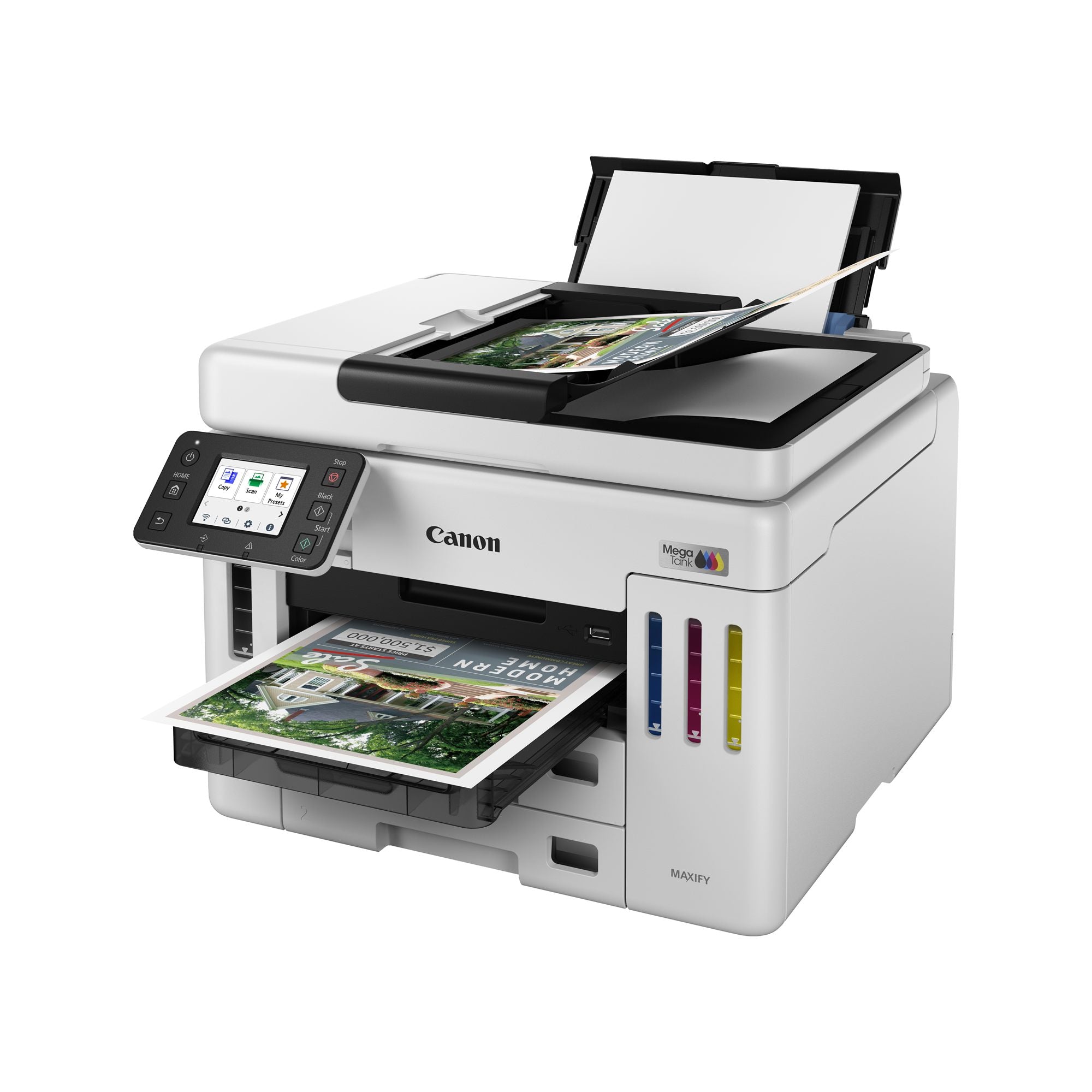 CANON MAXIFY GX7150 MegaTank MFP colour inkjet CISS Legal 216x356mm A4 24ipm Print 600sheets USB Wi-Fi LAN