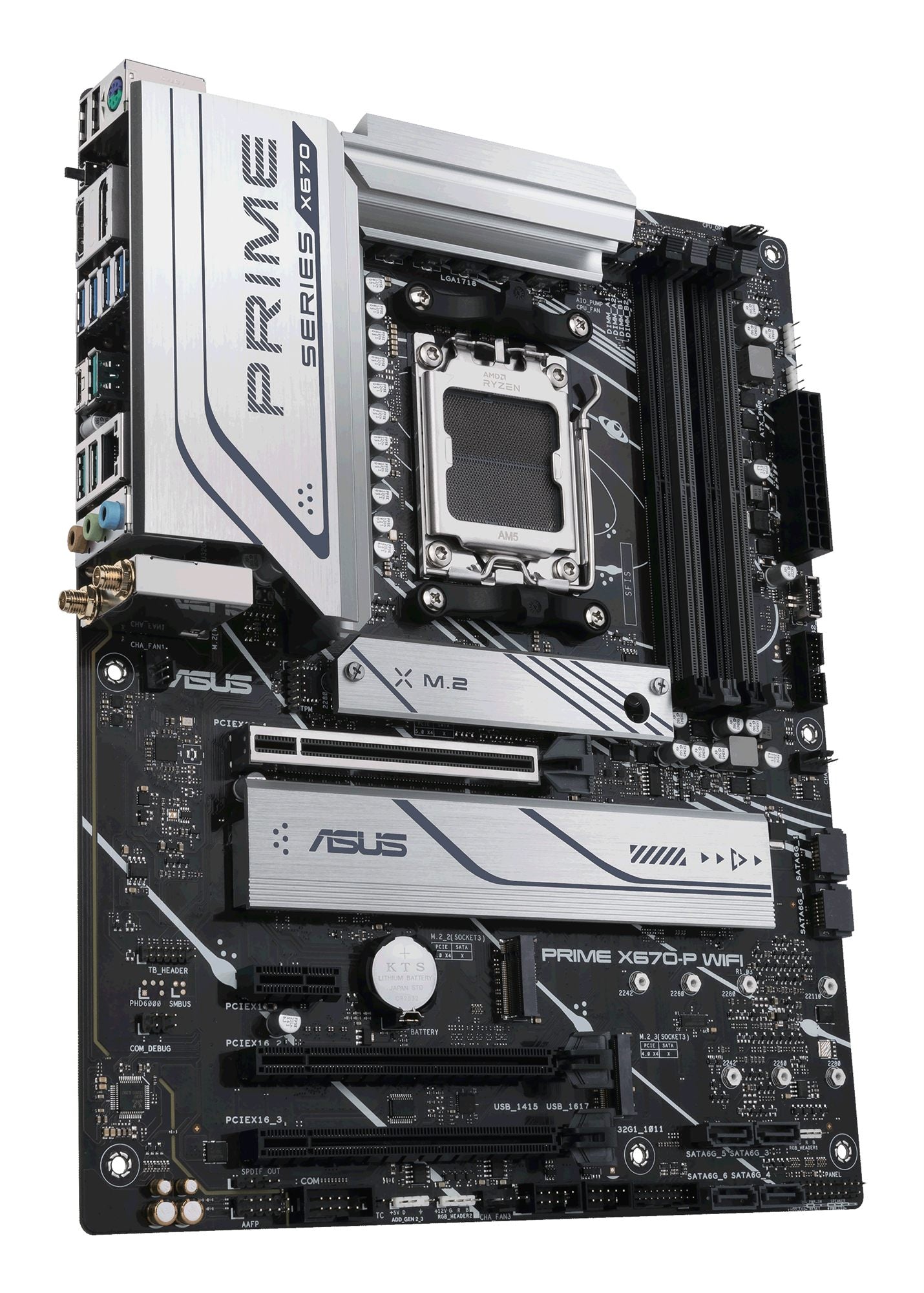 ASUS PRIME X670-P WIFI AM5 Socket 4DDR5 3xPCIe 4.0 x16 HDMI 2.1 DP 1.4 6xSATA 6Gb/s ATX