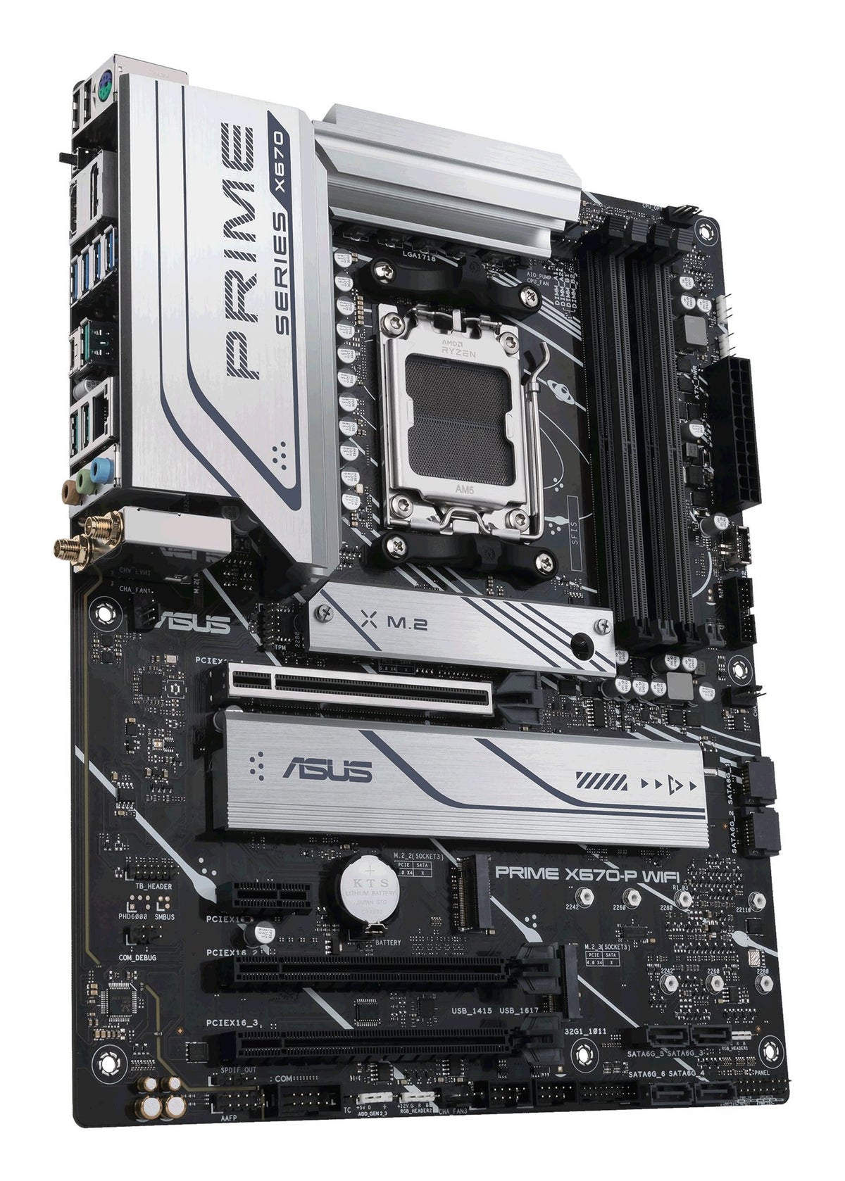 ASUS PRIME X670-P WIFI AM5 Socket 4DDR5 3xPCIe 4.0 x16 HDMI 2.1 DP 1.4 6xSATA 6Gb/s ATX