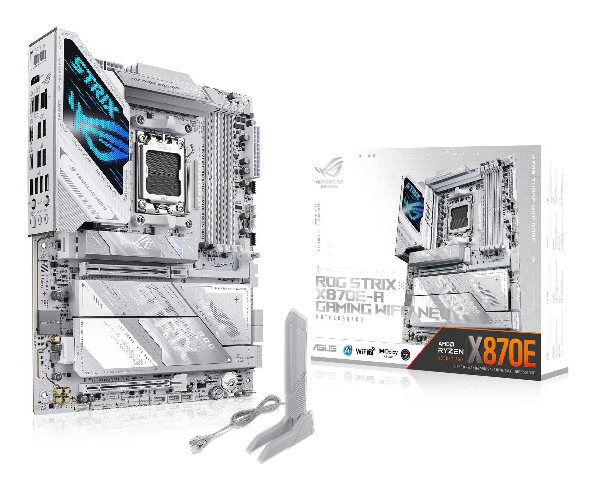 ASUS ROG STRIX X870E-A GAMING WIFI7 NEO ATX motherboard 4xDDR5 1xPCIe 5.0 4xM.2 1xHDMI 4xSATA